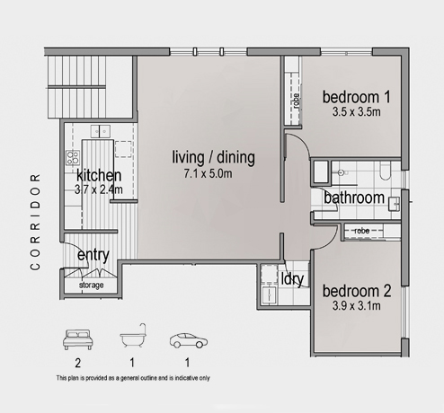 Karana Apartment 17 floor plan
