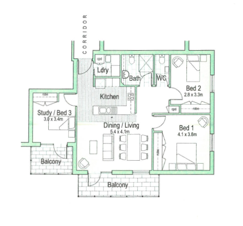 Hedley Sutton Retirement Living floorplan