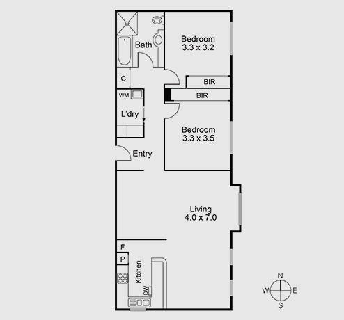 Indicative floor plan Karana Apartment Three